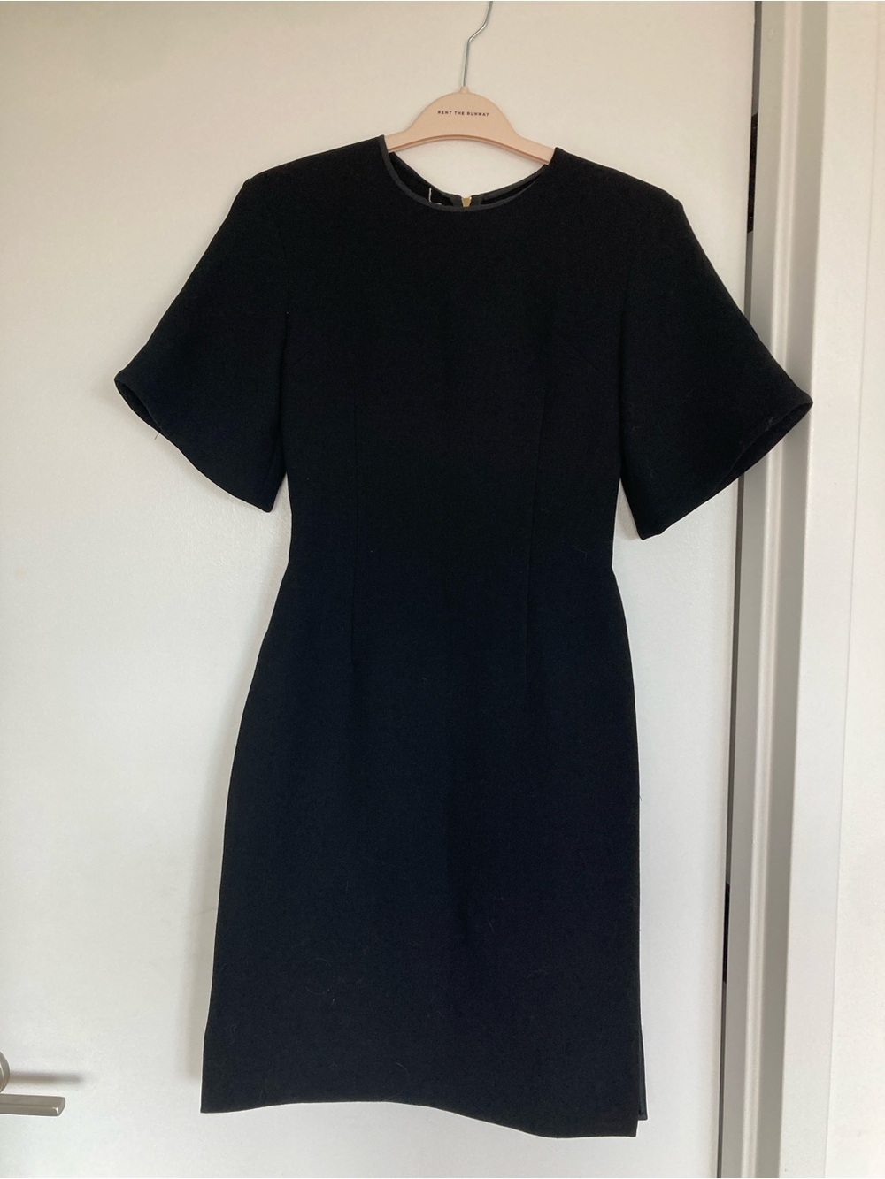 Marni Virgin wool Black Short-Sleeve Midi Sheath Dress